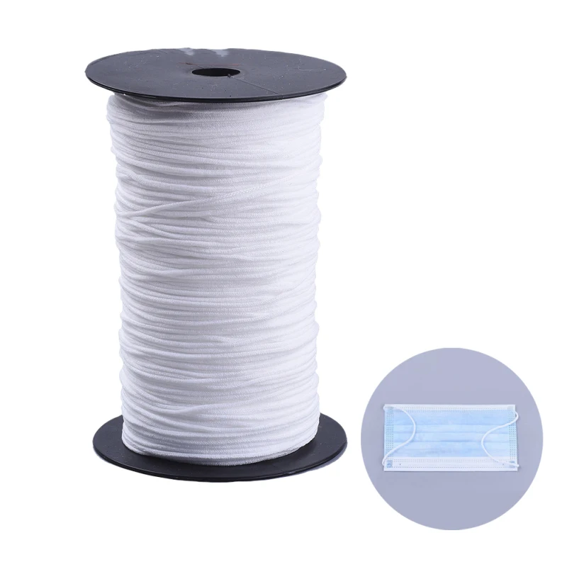 Flat Nylon Elastic Band for Face Mask Ear Loop White Mask Elastic Cord DIY Disposable Mask Material 2mm~3mm 20m/roll 50m/roll
Flat Nylon Elastic Band for Face Mask Ear Loop White Mask Elastic Cord DIY Disposable Mask Material 2mm~3mm 20m/roll 50m/roll