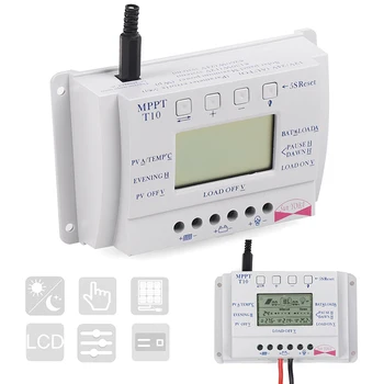 MPPT T40 40A Solar Charge Regulator 12V 24V Auto LCD Display Controller with Load Dual Timer Control for Street Light System
MPPT T40 40A Solar Charge Regulator 12V 24V Auto LCD Display Controller with Load Dual Timer Control for Street Light System