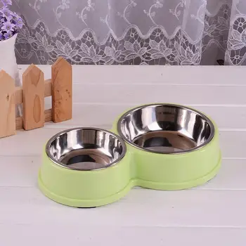 Double Pet Bowl Non-slip Puppy Kitten Food Water Feeder Plastic Holder Small Dogs Cats Drinking Dish Feeder cosas para perros 
Double Pet Bowl Non-slip Puppy Kitten Food Water Feeder Plastic Holder Small Dogs Cats Drinking Dish Feeder cosas para perros