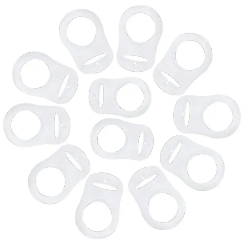 12pcs Transparent Silicone Button Ring Dummy Pacifier Holder Clip Adapter for Baby MAM Soother Pacifier Holder Clip Adapter
12pcs Transparent Silicone Button Ring Dummy Pacifier Holder Clip Adapter for Baby MAM Soother Pacifier Holder Clip Adapter
