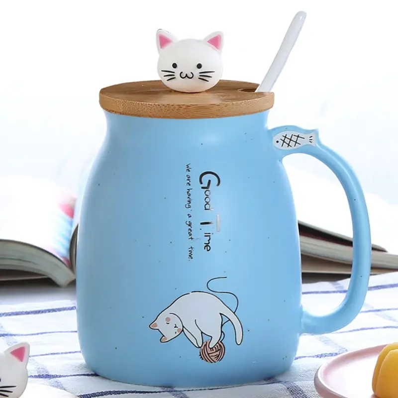 4 Color Cute sesame cat heat-resistant cup color cartoon with lid cup kitten milk coffee Cup
4 Color Cute sesame cat heat-resistant cup color cartoon with lid cup kitten milk coffee Cup