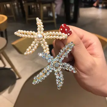 Korea Hair Clip Elegant Full Pearls Crystals Geometric Starfish For Sweet Girl Side Hairpins Cute Ornament Hair Accessories
Korea Hair Clip Elegant Full Pearls Crystals Geometric Starfish For Sweet Girl Side Hairpins Cute Ornament Hair Accessories
