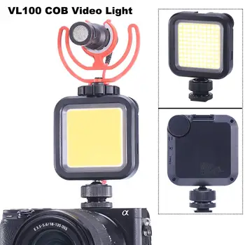 

Rechargable VL100 Mini LED Video Light 4.5W COB High Lumen Dimmable Photographic Lighting Pocket On Camera For Sony Nikon DSLR
