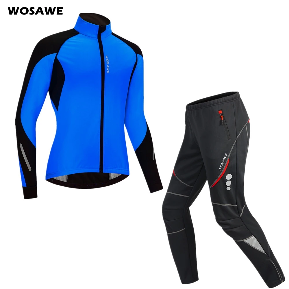 WOSAWE Cycling Jacket with Cyling Pants Set Windproof Waterproof Bike Jacket MTB Pants Bicycle Suit Winter Thermal Fleece Men
WOSAWE Cycling Jacket with Cyling Pants Set Windproof Waterproof Bike Jacket MTB Pants Bicycle Suit Winter Thermal Fleece Men