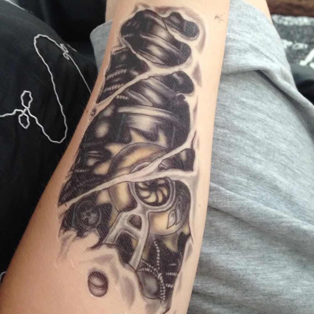 New Fashion Man 3D Tattoo Robot Arm Waterproof Temporary Stickers 19*12cm | Красота и здоровье