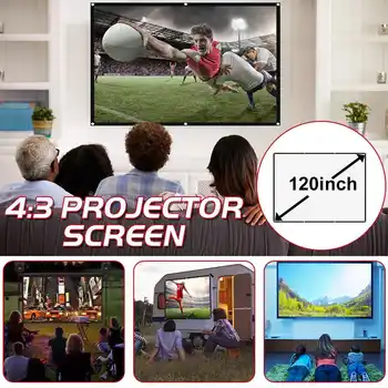 4:3 Foldable Design Home Polyester Projection Screen Film Theater Outdoor 60/72/84/100/120 inch Movie Video Screen for Projector
4:3 Foldable Design Home Polyester Projection Screen Film Theater Outdoor 60/72/84/100/120 inch Movie Video Screen for Projector