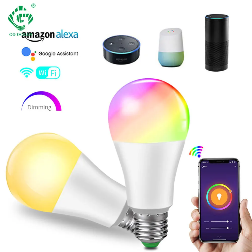 10W E27 B22 WIFI LED Lamp Smart Bulb Support Amazon Alexa Google Home APP Voice Control Dimmable Timing RGBWW RGBCW Light Bulbs
10W E27 B22 WIFI LED Lamp Smart Bulb Support Amazon Alexa Google Home APP Voice Control Dimmable Timing RGBWW RGBCW Light Bulbs