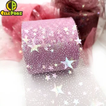 25Yards 6cm Star Tulle Roll Soft Iridescent Mesh Ribbon DIY Handmade Craft Tutu Bowknot Wedding Birthday Deco Fabric Supplies
25Yards 6cm Star Tulle Roll Soft Iridescent Mesh Ribbon DIY Handmade Craft Tutu Bowknot Wedding Birthday Deco Fabric Supplies