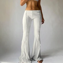 Sexy Low Rise Pant Women Thread Ruffles Elegant Fashion Clothes Exactly Dance Flare Pants Fashion Summer Autumn Party Pants
Sexy Low Rise Pant Women Thread Ruffles Elegant Fashion Clothes Exactly Dance Flare Pants Fashion Summer Autumn Party Pants