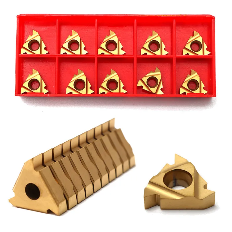 10pcs 16IR AG60 Carbide Inserts Internal Thread Turning tool cutting tool Lathe Tools Thread Insert for SNR0013M16 Holder 
10pcs 16IR AG60 Carbide Inserts Internal Thread Turning tool cutting tool Lathe Tools Thread Insert for SNR0013M16 Holder