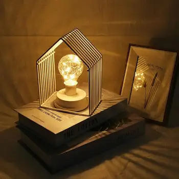 Retro Iron House Modeling Light Bulb LED Copper Wire Decoration Small Night Light Room Decoration Candlestick Delicate
Retro Iron House Modeling Light Bulb LED Copper Wire Decoration Small Night Light Room Decoration Candlestick Delicate