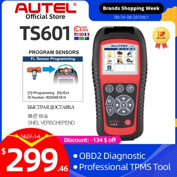 Autel MaxiTPMS TS601 Tire repair tools Car Diagnostic Scanner OBDII Code Reader Activate Programming Mx sensor Free Update
Autel MaxiTPMS TS601 Tire repair tools Car Diagnostic Scanner OBDII Code Reader Activate Programming Mx sensor Free Update