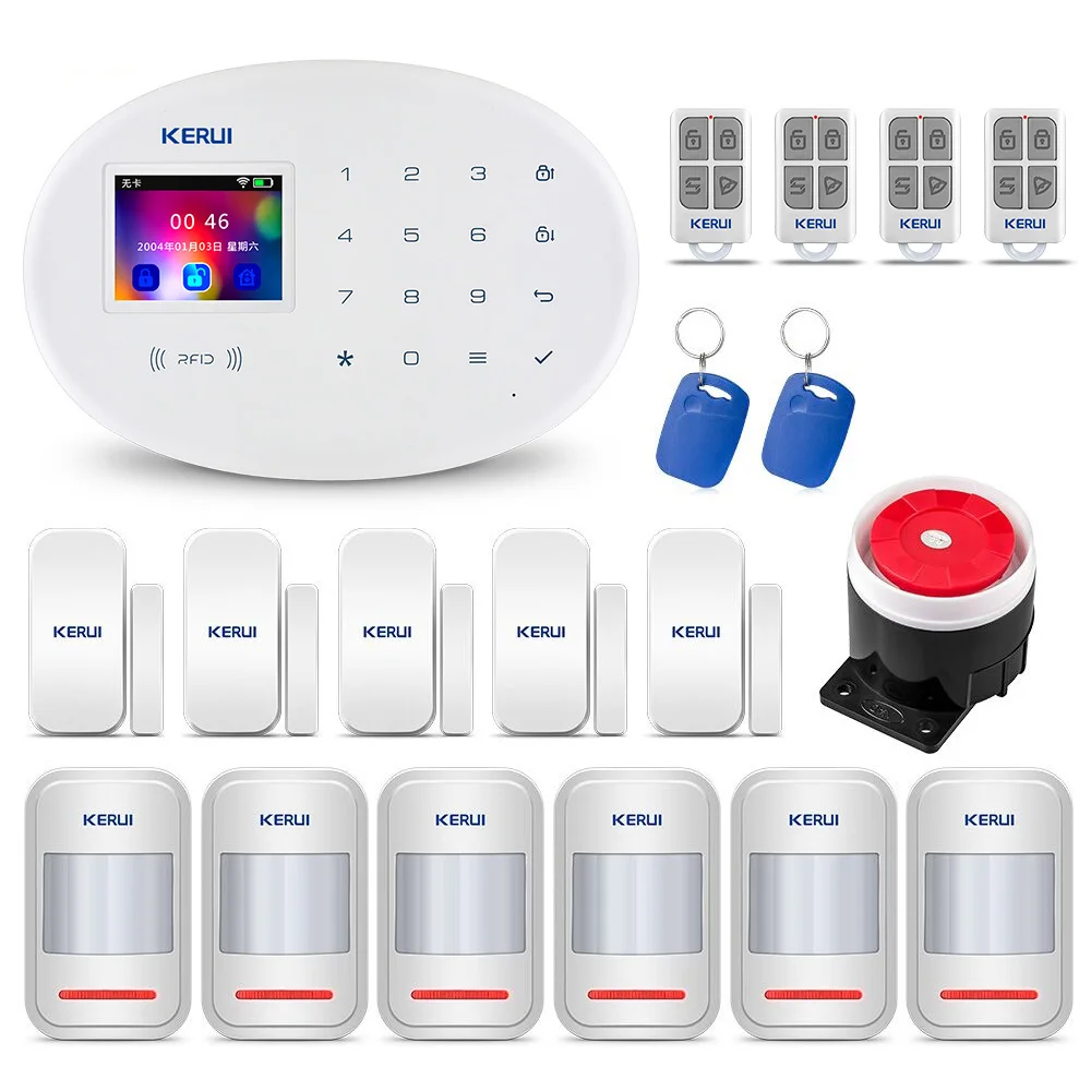 KERUI 433MHz Wireless RFID Card APP Remote Control Burglar Alarm W20 WIFI GSM Smart Home Motion Detector Security Alarm System
KERUI 433MHz Wireless RFID Card APP Remote Control Burglar Alarm W20 WIFI GSM Smart Home Motion Detector Security Alarm System