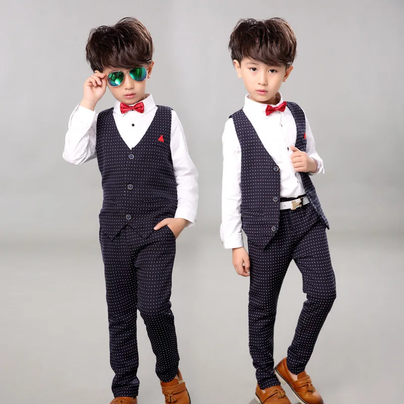 Spring And Autumn BOY'S England Waistcoat Three-piece Set Children Baby Long-sleeved Shirt Dresses of Bride Fellow Kids Suit 6-Y
Spring And Autumn BOY'S England Waistcoat Three-piece Set Children Baby Long-sleeved Shirt Dresses of Bride Fellow Kids Suit 6-Y