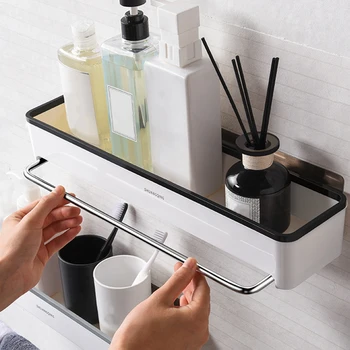 Kitchen Storage Rack with Towel Bar Adhesive Bathroom Shelf Wall Mounted No Drilling Storage Basket Aluminum Bathroom Organizer
Kitchen Storage Rack with Towel Bar Adhesive Bathroom Shelf Wall Mounted No Drilling Storage Basket Aluminum Bathroom Organizer
