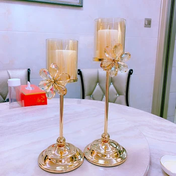 Nordic Gold Crystal Candle Holder Glass Metal Set Candlestick Wedding Decor Romantic Home Table Mumluk Candlelight Dinner FC190
Nordic Gold Crystal Candle Holder Glass Metal Set Candlestick Wedding Decor Romantic Home Table Mumluk Candlelight Dinner FC190