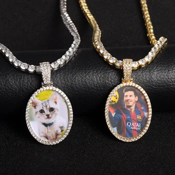 Custom Made Photo Medallions Necklace & Pendant With 4mm Tennis Chain Gold white Color Cubic Zircon Men's Hip hop Jewelry
Custom Made Photo Medallions Necklace & Pendant With 4mm Tennis Chain Gold white Color Cubic Zircon Men's Hip hop Jewelry