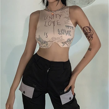 Sexy Sleeveless Print Letters Tops Women Slim Fit Police Club Printed Streetwear Clubwear
Sexy Sleeveless Print Letters Tops Women Slim Fit Police Club Printed Streetwear Clubwear