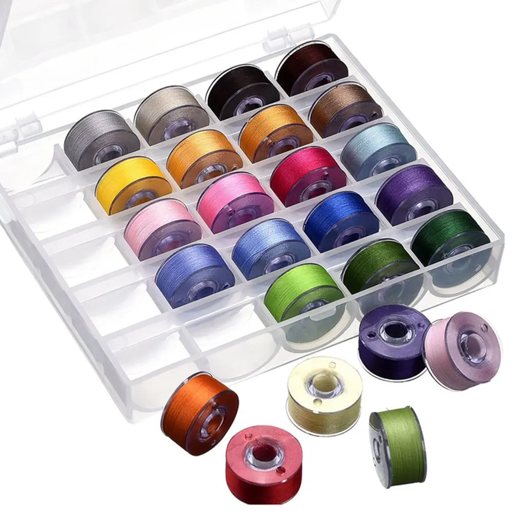 25 grid transparent bobbin case tape line 25-color fixed-color high-speed sewing thread Bobbin set Sewing Machine
25 grid transparent bobbin case tape line 25-color fixed-color high-speed sewing thread Bobbin set Sewing Machine