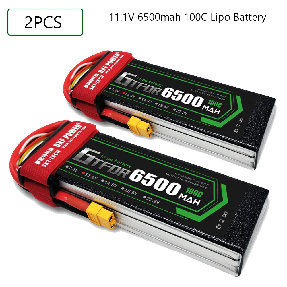 GTFDR 3S 11.1V 6500mah 100C-200C Lipo Battery 3S XT60 T Deans XT90 EC5 For FPV Drone Airplane Car Racing Truck Boat RC Parts
GTFDR 3S 11.1V 6500mah 100C-200C Lipo Battery 3S XT60 T Deans XT90 EC5 For FPV Drone Airplane Car Racing Truck Boat RC Parts