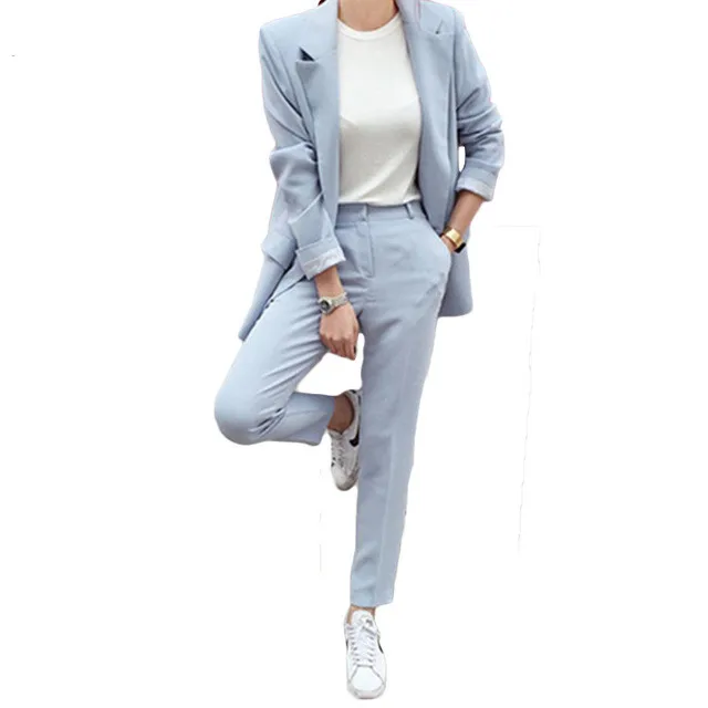 Newest Winter Spring Elegant Office Lady Business Suits Female Two Piece Sets Femme Long Sleeve Jacket and Trouser suits
Newest Winter Spring Elegant Office Lady Business Suits Female Two Piece Sets Femme Long Sleeve Jacket and Trouser suits