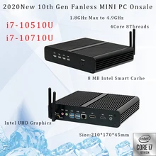 10th Gen Fanless Mini PC Intel Core i7 10710U Desktop PC Windows 10 2*DDR4 M.2 NVMe+Msata+2.5''SATA HTPC tablet HDMI DP
10th Gen Fanless Mini PC Intel Core i7 10710U Desktop PC Windows 10 2*DDR4 M.2 NVMe+Msata+2.5''SATA HTPC tablet HDMI DP