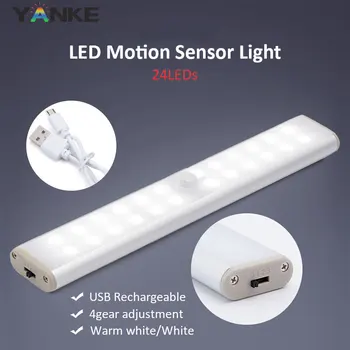 24LED Closet Lights USB Rechargeable Under Cabinet Lightening Stick-on LED Motion Sensor Wardrobe Light with Magnetic Strip
24LED Closet Lights USB Rechargeable Under Cabinet Lightening Stick-on LED Motion Sensor Wardrobe Light with Magnetic Strip
