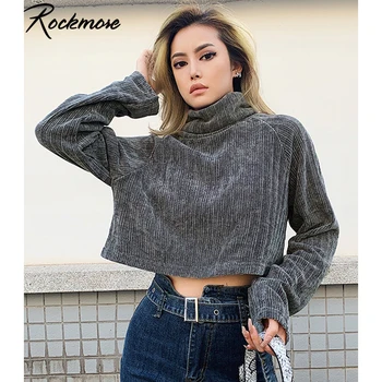 Rockmore Gray Ribbed Striped Sweater Women Plus Size Pink Knitted Turtleneck Sweaters Harajuku Korean Style Long Sleeve Crop Top
Rockmore Gray Ribbed Striped Sweater Women Plus Size Pink Knitted Turtleneck Sweaters Harajuku Korean Style Long Sleeve Crop Top