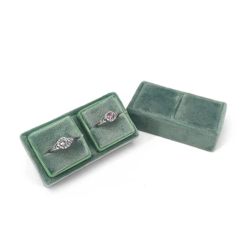 Quadrilateral Velvet Ring Bearer Box - Premium Gorgeous Vintage Double Ring Display Holder with Detachable Lid for Proposal
Quadrilateral Velvet Ring Bearer Box - Premium Gorgeous Vintage Double Ring Display Holder with Detachable Lid for Proposal