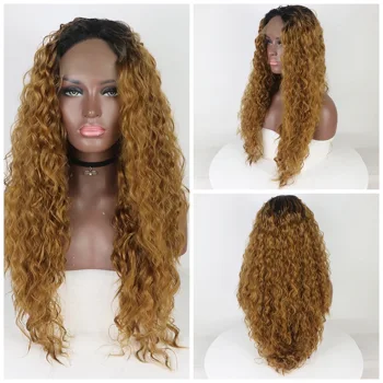 Heat Resistant Fiber Hair Long Curly Wavy Synthetic Wig Ombre Blonde Color Synthetic Lace Front Wigs for Women Baby Hair
Heat Resistant Fiber Hair Long Curly Wavy Synthetic Wig Ombre Blonde Color Synthetic Lace Front Wigs for Women Baby Hair