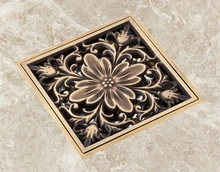 Shower Drains 10*9.5cm Square Bath Drains Strainer Hair Antique Brass Carved Bathroom Floor Drain Waste Grate Drain Y81009
Shower Drains 10*9.5cm Square Bath Drains Strainer Hair Antique Brass Carved Bathroom Floor Drain Waste Grate Drain Y81009