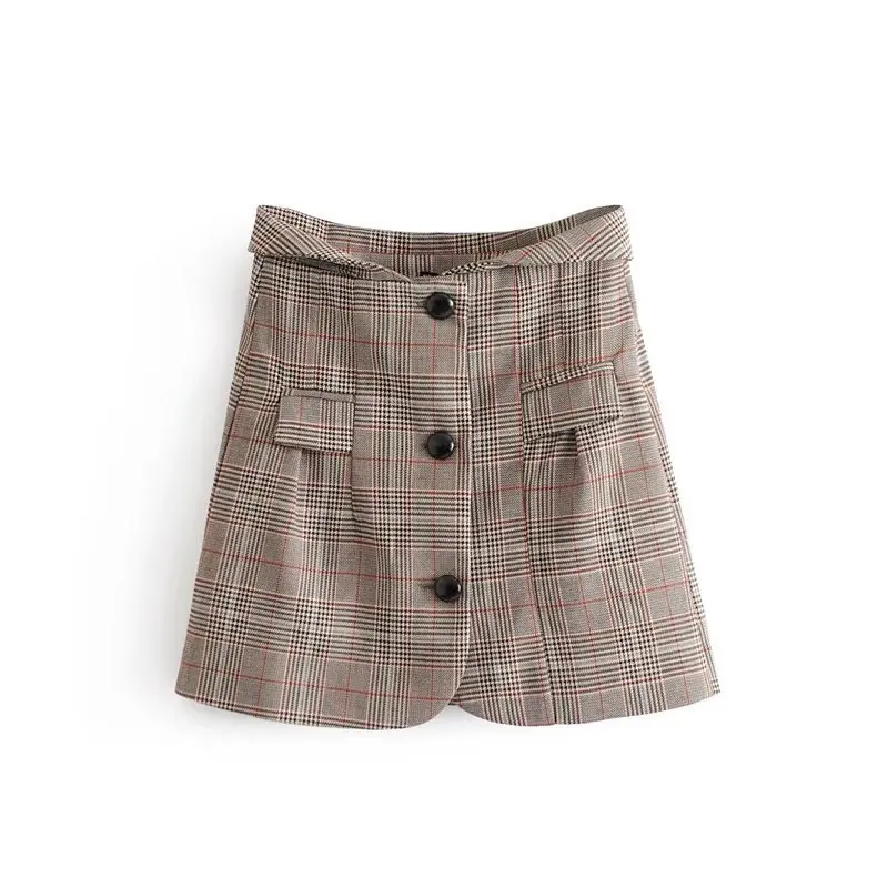 2018 Western Style Early Spring WOMEN'S Dress New Style Pattern High-waisted Woolen Skirt