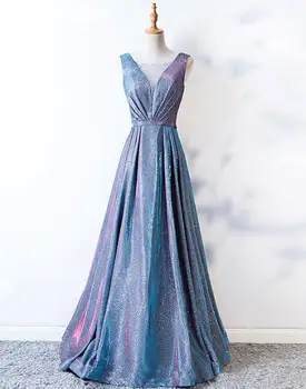 Unique sparkling fabric ball gown Blue Prom Dresses V Neck Satin Long Evening Dresses Multicolor can be customized
Unique sparkling fabric ball gown Blue Prom Dresses V Neck Satin Long Evening Dresses Multicolor can be customized