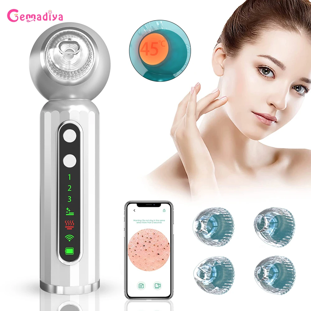 

Wifi Visual Blackhead Remover Vacuum Acne Remover Pore Cleaner Electric Heating Face Deep Nose Cleaning Black Dots Beauty Device