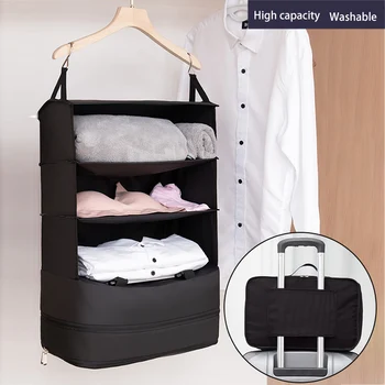 Hangable Travel Bags 4 Layers Large Capacity Folding Duffle Bag Organizer Packing Cubes Luggage Bag for Wardrobe & Bathroom
Hangable Travel Bags 4 Layers Large Capacity Folding Duffle Bag Organizer Packing Cubes Luggage Bag for Wardrobe & Bathroom