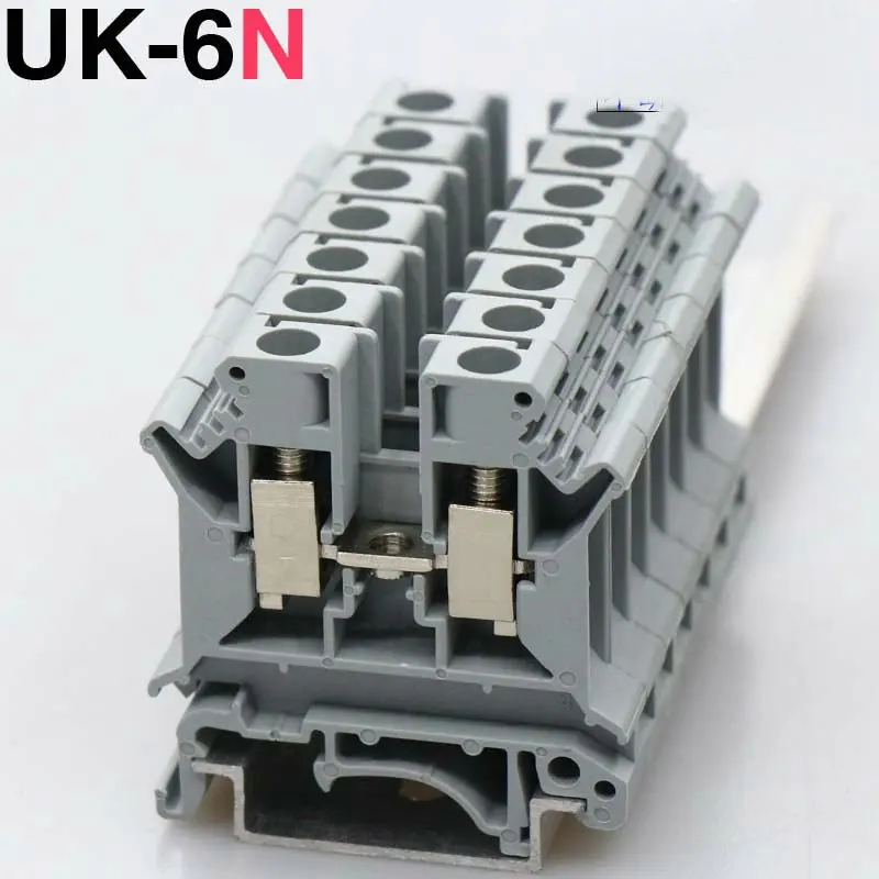 Phoenix Type Din Rail Universal Wire Connector Screw Type 6mm2 Cable Terminal Block UK-6N
Phoenix Type Din Rail Universal Wire Connector Screw Type 6mm2 Cable Terminal Block UK-6N
