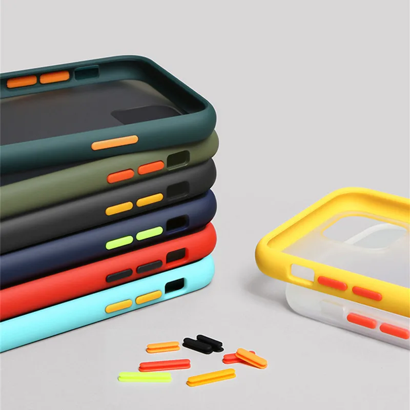 10pcs/lot Color Frame Transparent Matte Back Phone Case For Samsung Galaxy A60 A70 A70S M10 M20 M30 M40 M30S A40S A90 A51 A71 | Мобильные