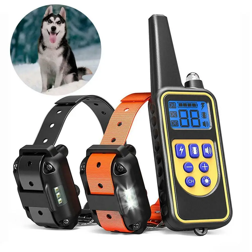 Electric Dog Anti-Bark Collar Waterproof Rechargeable Remote Control Pet Training Collar with LCD Display Dog No Bark Collars
Electric Dog Anti-Bark Collar Waterproof Rechargeable Remote Control Pet Training Collar with LCD Display Dog No Bark Collars