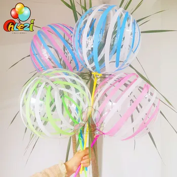 5pcs 18 inch Crystal Striped Bubble Balloons Jelly candy transparent bobo balloon Wedding Birthday Party Decoration Kids globos 
5pcs 18 inch Crystal Striped Bubble Balloons Jelly candy transparent bobo balloon Wedding Birthday Party Decoration Kids globos