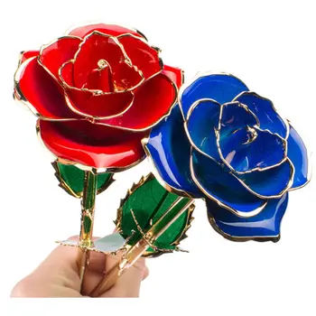 Valentine's Day Gift 24K Gold Plated Golden Rose Flower Holiday Present Wedding Party Decoration With Retail Box
Valentine's Day Gift 24K Gold Plated Golden Rose Flower Holiday Present Wedding Party Decoration With Retail Box