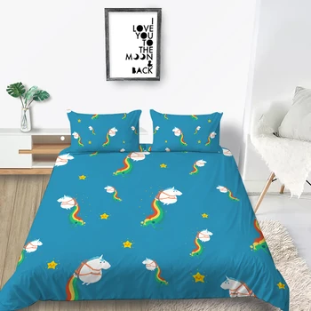 Rainbow Rocket Bedding Set Unicorn Creative Cute Cartoon Duvet Cover For Kids King Queen Twin Full Single Double Bed Set
Rainbow Rocket Bedding Set Unicorn Creative Cute Cartoon Duvet Cover For Kids King Queen Twin Full Single Double Bed Set