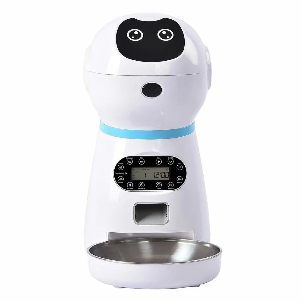 Pet Automatic Feeders Dog Dispenser Pet Feeder Stainless Steel Bowl Voice Recorder Timing Automatic Cat Dog Food Dispenser
Pet Automatic Feeders Dog Dispenser Pet Feeder Stainless Steel Bowl Voice Recorder Timing Automatic Cat Dog Food Dispenser