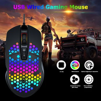 USB Wired Gaming Mouse RGB Backlight Computer V9 Honeycomb Shell Colorful Gamer for Office Caring Computer Supplies
USB Wired Gaming Mouse RGB Backlight Computer V9 Honeycomb Shell Colorful Gamer for Office Caring Computer Supplies