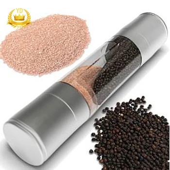 2 In 1 Stainless Steel Manual Pepper Salt Spice Mill Grinder Seasoning Kitchen Tools 
2 In 1 Stainless Steel Manual Pepper Salt Spice Mill Grinder Seasoning Kitchen Tools