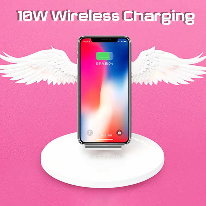 Wireless Charging Dock 10W Angel Wings Fast Charger for iPhone Samsung Huawei Mobile Phone Holder Bookshelf Ornament
Wireless Charging Dock 10W Angel Wings Fast Charger for iPhone Samsung Huawei Mobile Phone Holder Bookshelf Ornament