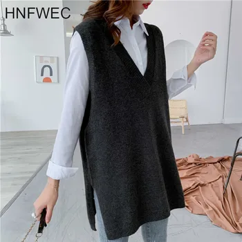 2020 Spring New V-neck Solid Color Seelveless Knit Sweater Streetwear Fashion Loose Wild Outgoing Vest Female Y829
2020 Spring New V-neck Solid Color Seelveless Knit Sweater Streetwear Fashion Loose Wild Outgoing Vest Female Y829