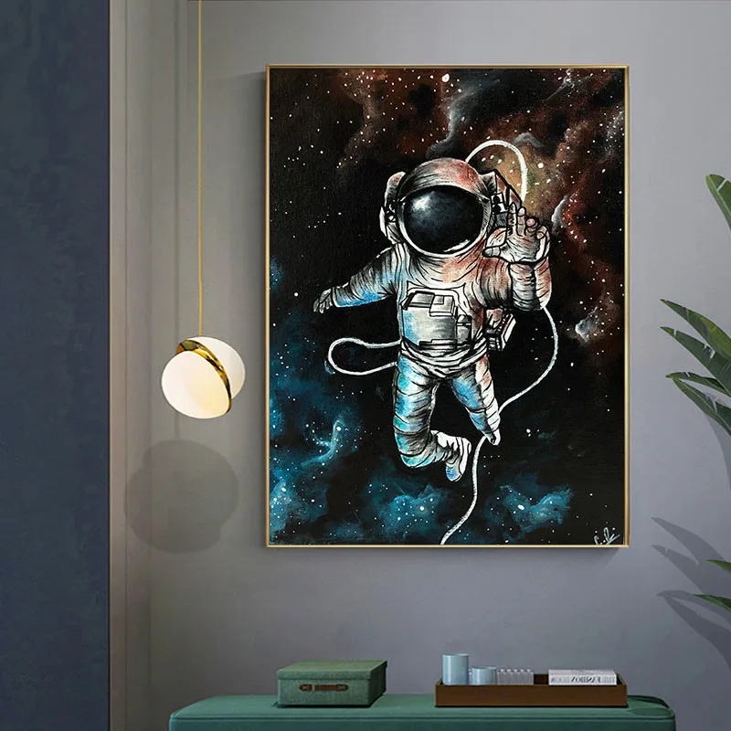 Nordic Modern Art Poster Astronaut and The Universe Starry Sky Canvas Painting Simple Printmaking Home Decoration Bedroom Mural
Nordic Modern Art Poster Astronaut and The Universe Starry Sky Canvas Painting Simple Printmaking Home Decoration Bedroom Mural