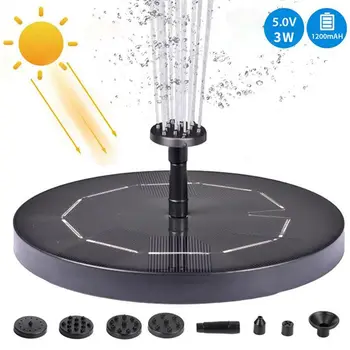 Solar Powered Water Fountain Brushless Pump with 6 Nozzle Free Standing Floating Solar Bird Bath Pool Pump 3.7V 1200mAh 
Solar Powered Water Fountain Brushless Pump with 6 Nozzle Free Standing Floating Solar Bird Bath Pool Pump 3.7V 1200mAh