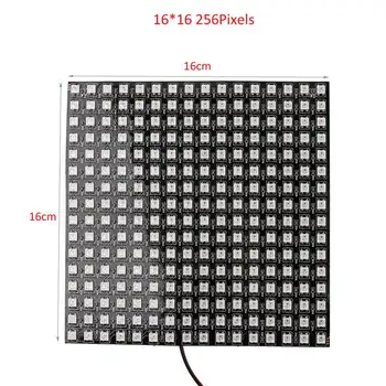 16x16CM WS2812 256 Pixels Digital Ma trixs LED Module Strip 13Keys Remote Control DC Controller DC5V Flexibility Decor Backlight
16x16CM WS2812 256 Pixels Digital Ma trixs LED Module Strip 13Keys Remote Control DC Controller DC5V Flexibility Decor Backlight