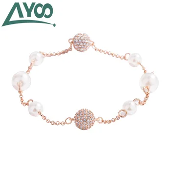 AYOO High Quality SWA New Fashion Charm Hybrid Series Big Pearl Bracelet Bright Crystal Luxury Anniversary Gift Bracelet 
AYOO High Quality SWA New Fashion Charm Hybrid Series Big Pearl Bracelet Bright Crystal Luxury Anniversary Gift Bracelet